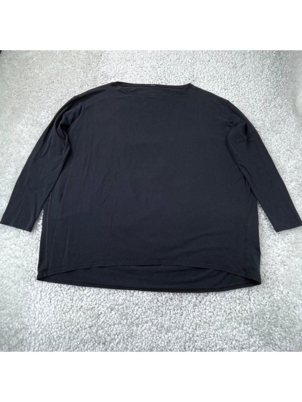 Lululemon Back In Action Long Sleeve Top Black Womens 10